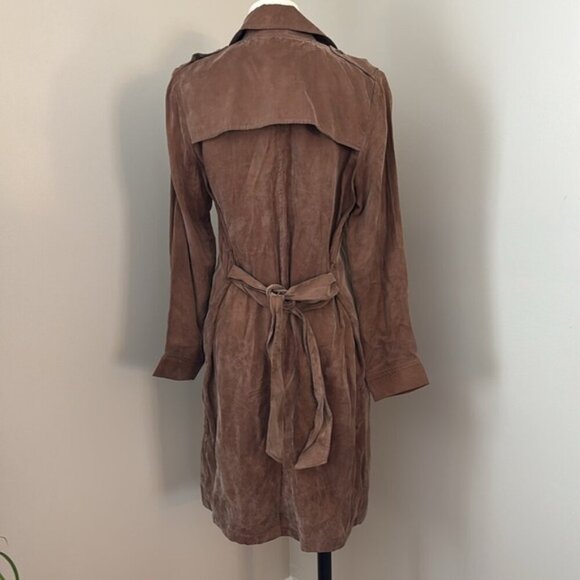 Anthropologie x Moth Carrie Belted Trench Coat Open Front Belted Coat - Picture 12 of 15
